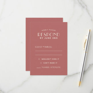 Einfache + Saubere Minimal-UAWG für Hochzeiten RSVP Karte