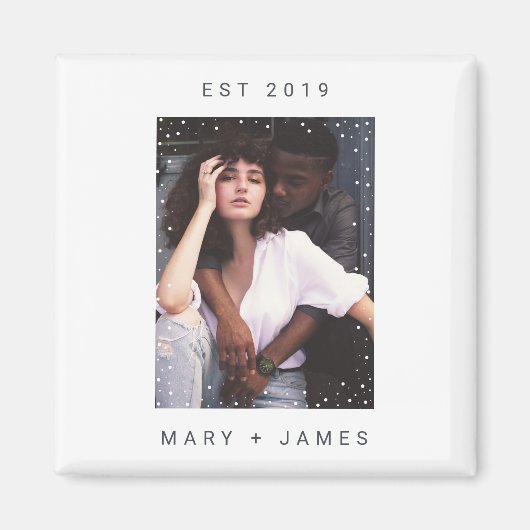 Einfache, saubere Minimalistische Punktgestaltung Magnet (Vorne)