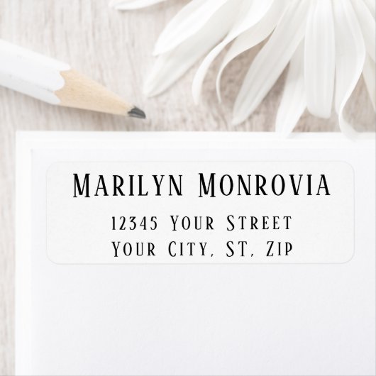 Einfache saubere moderne Rücksendeadresse (Insitu)