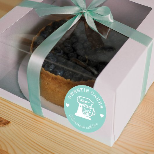 Einfache, saubere und minimale Bäckerei Standmisch Runder Aufkleber