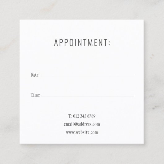 Einfache, saubere Visitenkarte (Vorderseite)