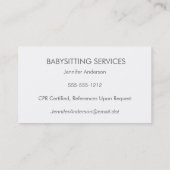 Einfache saubere visitenkarte (Rückseite)