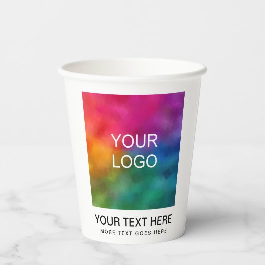 Einfache, saubere Werbeaktion Stilvolle Firmenvera Pappbecher (Rückseite)