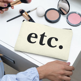 Einfache Sauberkeit Beige & Schwarz etc. Skript Zubehörtasche