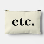 Einfache Sauberkeit Beige & Schwarz etc. Skript Zubehörtasche (Vorderseite)