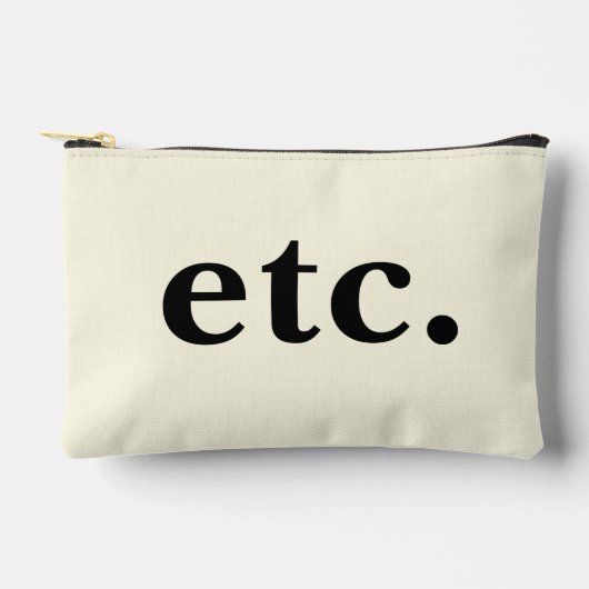 Einfache Sauberkeit Beige & Schwarz etc. Skript Zubehörtasche (Vorderseite)