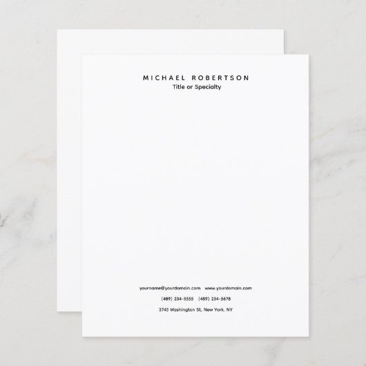 Einfache Sauberkeit Elegant Modernes, Minimalistis (Vorne/Hinten)