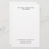 Einfache Sauberkeit Elegant Modernes, Minimalistis Briefpapier (Vorne/Hinten)