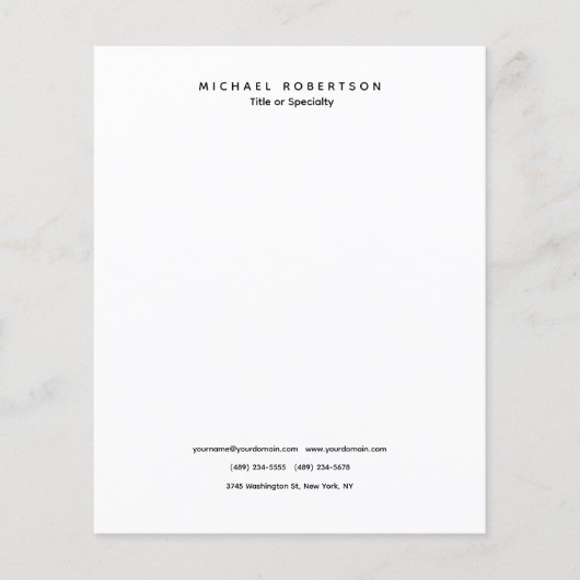 Einfache Sauberkeit Elegant Modernes, Minimalistis Flyer (Vorne)