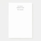 Einfache Sauberkeit Elegant Modernes Minimalistisc Post-it Klebezettel (Vorderseite)
