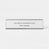 Einfache Sauberkeit Elegant Modernes Minimalistisc Schreibtischnamensplakette (Vorderseite )