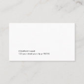 Einfache Sauberkeit Elegant White Golden Line Bera Visitenkarte (Rückseite)