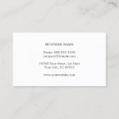 Einfache Sauberkeit Elegante White Imitate Visitenkarte (Rückseite)