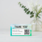 Einfache Sauberkeit Minimaler Abstrakter QR-CODE Rabattkarte (Stehend Vorderseite)