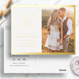 Einfache Save the Date Einladung Postkarte