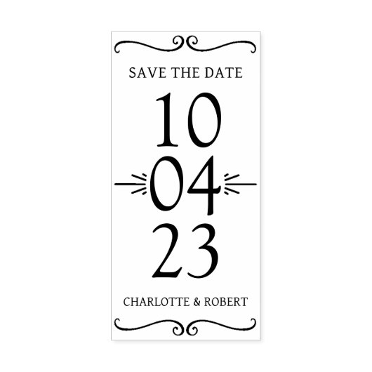 Einfache Save the Date Hochzeit Gummistempel (Prägung)