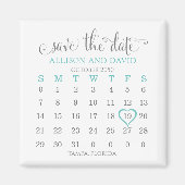 Einfache Save the Date Hochzeitskala Magnet (Vorne)