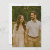 Einfache Save the Date-Karte Date (Rückseite)