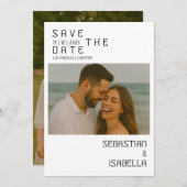 Einfache Save the Date-Karte Save The Date (Vorne/Hinten)