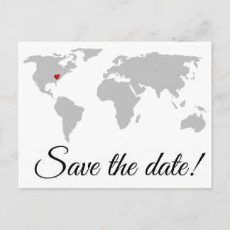 Einfache Save the Date Postkarte