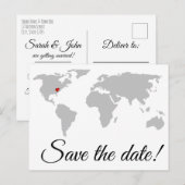 Einfache Save the Date Postkarte (Vorne/Hinten)