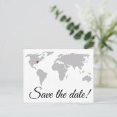 Einfache Save the Date Postkarte (Stehend Vorderseite)