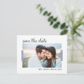 Einfache Save the Date Postkarte (Stehend Vorderseite)
