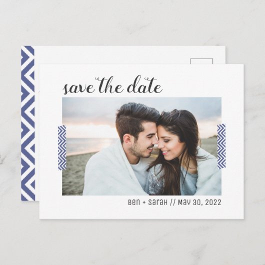Einfache Save the Date Postkarte (Vorne/Hinten)
