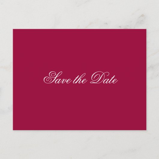 Einfache Save the Date Postkarten (Vorderseite)
