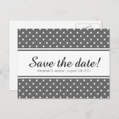 Einfache Save the Date Postkarten | Weißpolka (Vorne/Hinten)