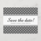 Einfache Save the Date Postkarten | Weißpolka (Vorderseite)