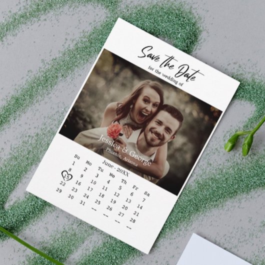 Einfache Save the Date QR Code Hochzeit Ankündigung