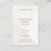 Einfache Schablonen-Minimalistisches modernes Visitenkarte (Rückseite)