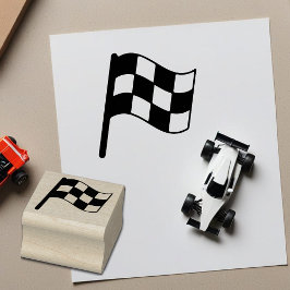 Einfache Schachtel-Racing-Fahne Mini-Briefmarke au Gummistempel