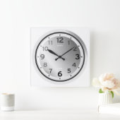 Einfache Schattierungs-Standardnummer Quadratische Wanduhr (Zuhause)