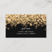 Einfache Schein-Goldlichter Visitenkarte (Rückseite)