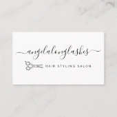 Einfache Schere Friseur Friseur-Stylistin Visitenkarte (Vorderseite)