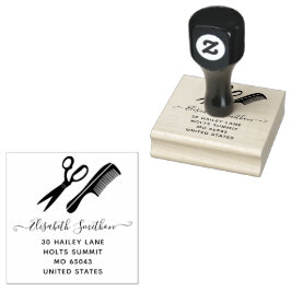 Einfache Schere Friseursalon Beruflich Gummistempel