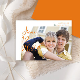 Einfache schick Retro farbenfrohe Hochzeit Save The Date