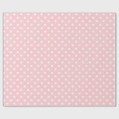 Einfache, schick-weiße Punkte auf leuchtend rosa Geschenkpapier (Flach)