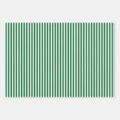 Einfache, schick-weiße Streifen auf roten und grün Geschenkpapier Set (Vorderseite 2)