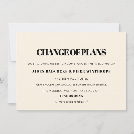 Einfache & schicke Ankündigung des Hochzeitsdatums (Vorderseite)