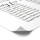 Einfache & schicke Hochzeit - 30 Tische | Sitzdiag Poster (Ecke)