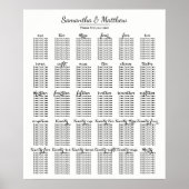 Einfache & schicke Hochzeit - 30 Tische | Sitzdiag Poster (Vorne)