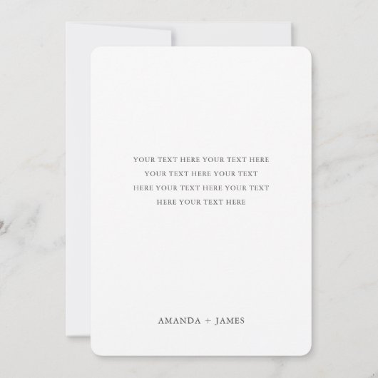 Einfache schicke Liebe und dank modernem Foto Hoch Dankeskarte (Rückseite)