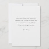 Einfache schicke Liebe und dank moderner Foto Hoch Dankeskarte (Rückseite)