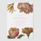 Einfache, schicke, rustikale Blumenhochzeit Pergament Einladungen (Vorderseite)