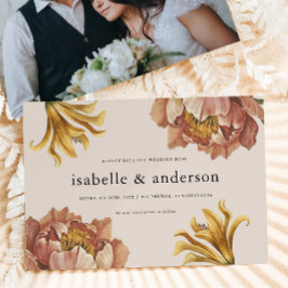 Einfache, schicke Rustikale Foto Hochzeit Save The Date