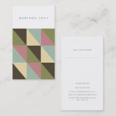 Einfache, schicke Triangle-Muster-Visitenkarten Terminkarte (Vorne/Hinten)