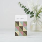 Einfache, schicke Triangle-Muster-Visitenkarten Terminkarte (Stehend Vorderseite)